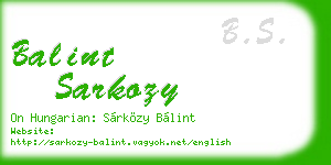 balint sarkozy business card
